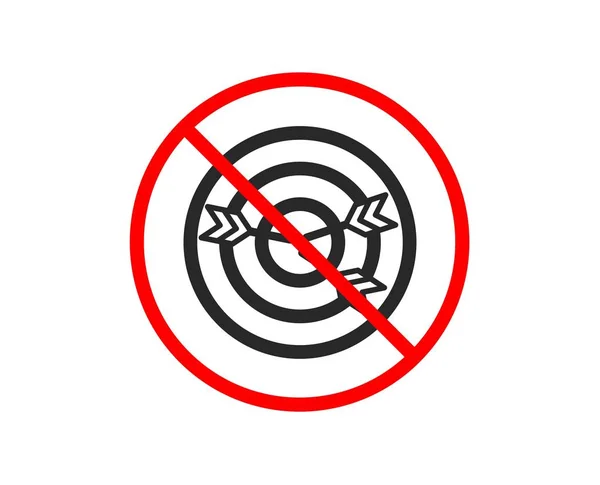 Stop Target Icon Marketing Targeting Strategy Symbol Aim Arrows Sign — Stock Vector