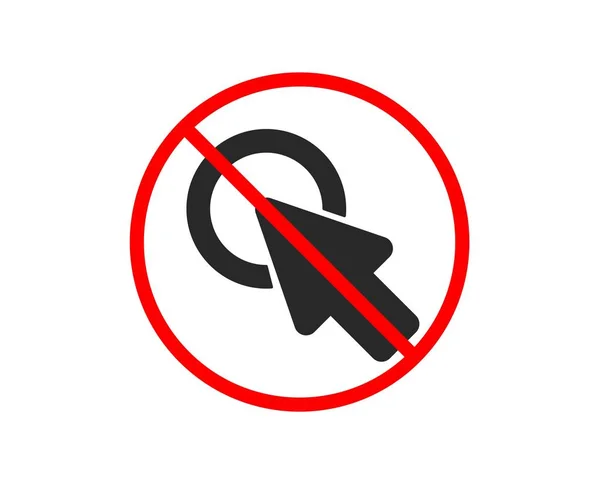 不或停止 点击这里的图标 按下按钮符号 Web 光标符号 禁止禁止停止符号 不点击这里的图标 — 图库矢量图片