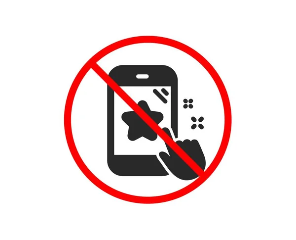 Nein Oder Halt Sterne Ikone Rückmeldetelefon Symbol Für Kundenzufriedenheit Verbotenes — Stockvektor