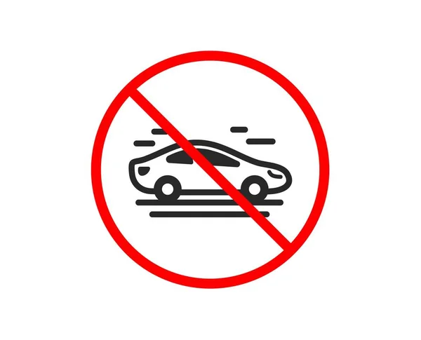 Para Icono Transporte Coche Señal Vehículo Transporte Símbolo Conducción Prohibido — Archivo Imágenes Vectoriales