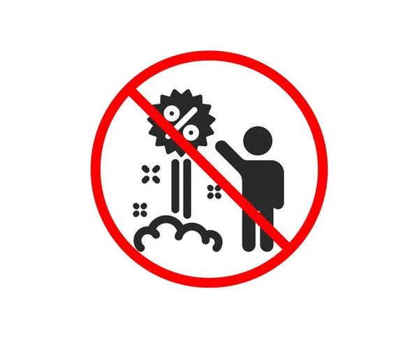 Non Stop Icône Réduction Vente Enseigne Symbole Décharge Interdiction Arrêter — Image vectorielle