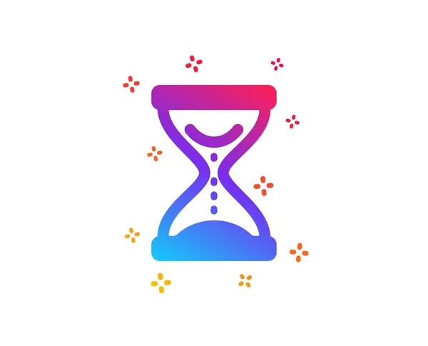 Time Hourglass Icon Sand Watch Sign Dynamic Shapes Gradient Design — Stock Vector