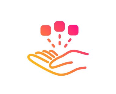 Konsolidasyon simgesi. İş stratejisi işareti. Klasik düz stil. Degrade konsolidasyon simgesi. Vektör