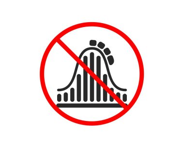 Hayır ya da dur. Roller coaster simgesi. Eğlence Parkı işareti. Carousels sembolü. Yasaklanan yasak durdurma sembolü. Roller coaster simgesi yok. Vektör