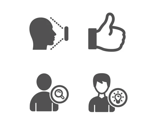 Set Iconos Face Find User Signo Idea Persona Sistema Identificación — Archivo Imágenes Vectoriales