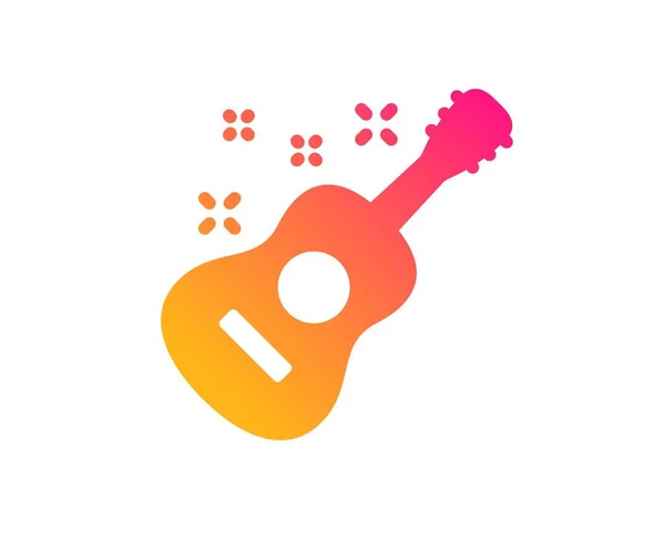 Icono Guitarra Acústica Signo Musical Símbolo Del Instrumento Musical Estilo — Vector de stock