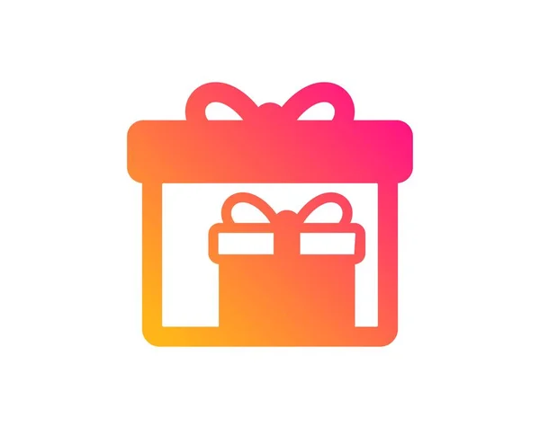 Geschenkboxen Symbol Geschenk Oder Verkaufsschild Geburtstag Einkaufen Paket Geschenkverpackung Klassischer — Stockvektor