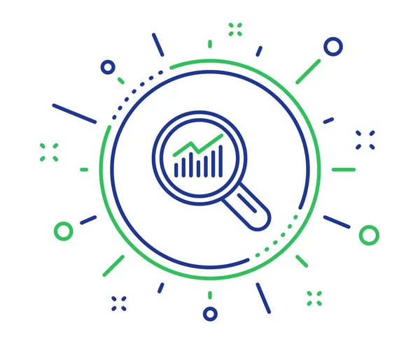 Icona Della Linea Del Grafico Segnala Grafico Segno Crescita Vendite — Vettoriale Stock