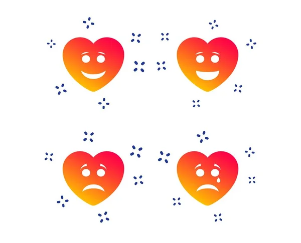 Значки Улыбкой Лице Счастливые Грустные Плачущие Знаки Счастливый Символ Чата — стоковый вектор