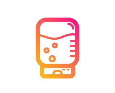 Su soğutucu şişe simgesi. Hala su içeceği işareti. Sıvı sembolü. Klasik düz stil. Degrade su soğutucu simgesi. Vektör