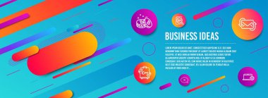 Üstbilgi başlığı. Kontrol makale, Bagaj ve Bitcoin simgeleri basit set. Reddet, posta ve dizüstü bilgisayar hizmeti işaretlerini yenileyin. Büyüteç Camı, Bagaj dolabı. İş seti. Satır onay makalesi simgesi. Vektör