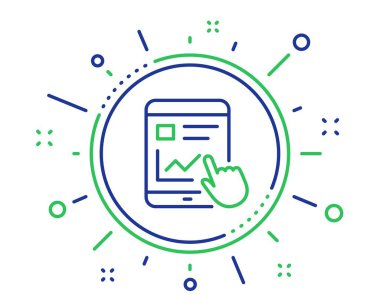 Online eğitim hattı simgesi. Tablet PC işareti. Vektör