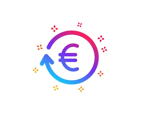 Euro Icono Intercambio Dinero Signo Moneda Bancaria Eur Símbolo Efectivo — Vector de stock