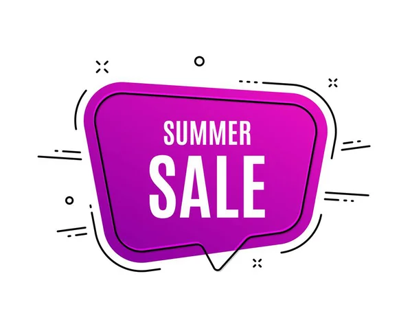 Speech Bubble Banner Summer Sale Special Offer Price Sign Advertising — Stock Vector