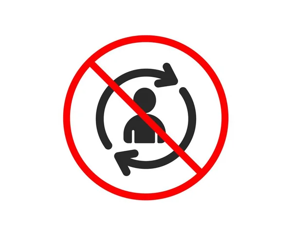 Non Stop Icône Ressources Humaines Signe Profil Utilisateur Symbole Silhouette — Image vectorielle