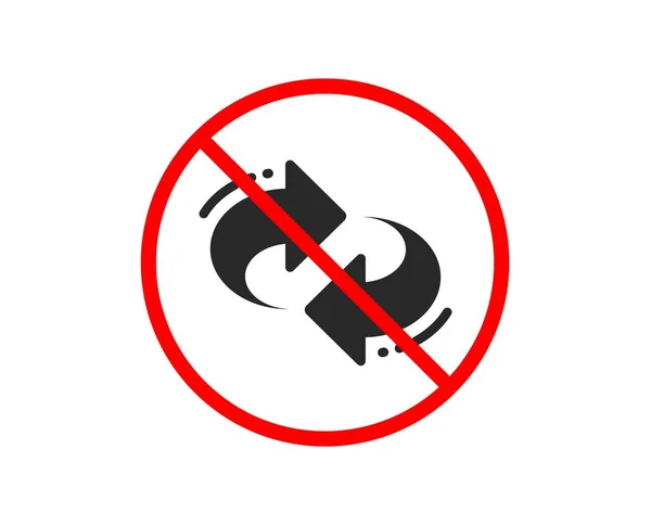 不或停止 更改箭头图标 旋转箭头符号 导航指针符号 禁止禁止停止符号 无刷新图标 — 图库矢量图片