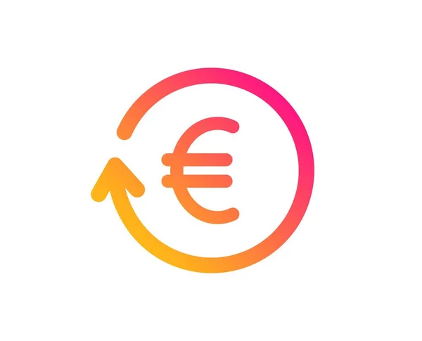 Euro Icono Intercambio Dinero Signo Moneda Bancaria Eur Símbolo Efectivo — Archivo Imágenes Vectoriales