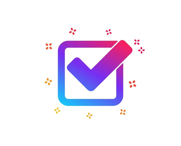 Check Icon Approved Tick Sign Confirm Done Accept Symbol Dynamic — Stock Vector