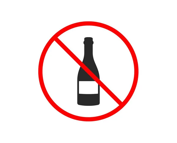 Икона бутылки шампанского. Знак юбилея алкоголя. Вектор — стоковый вектор
