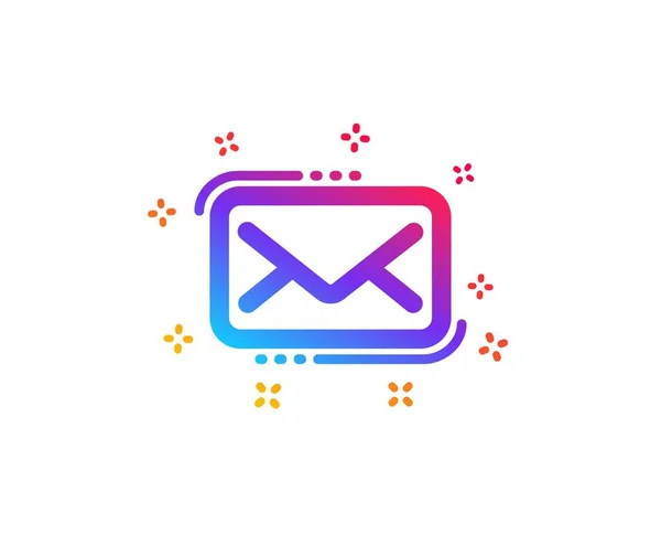 Ícone Messenger Mail Novo Sinal Newsletter Telefone Símbolo Mail Formas — Vetor de Stock