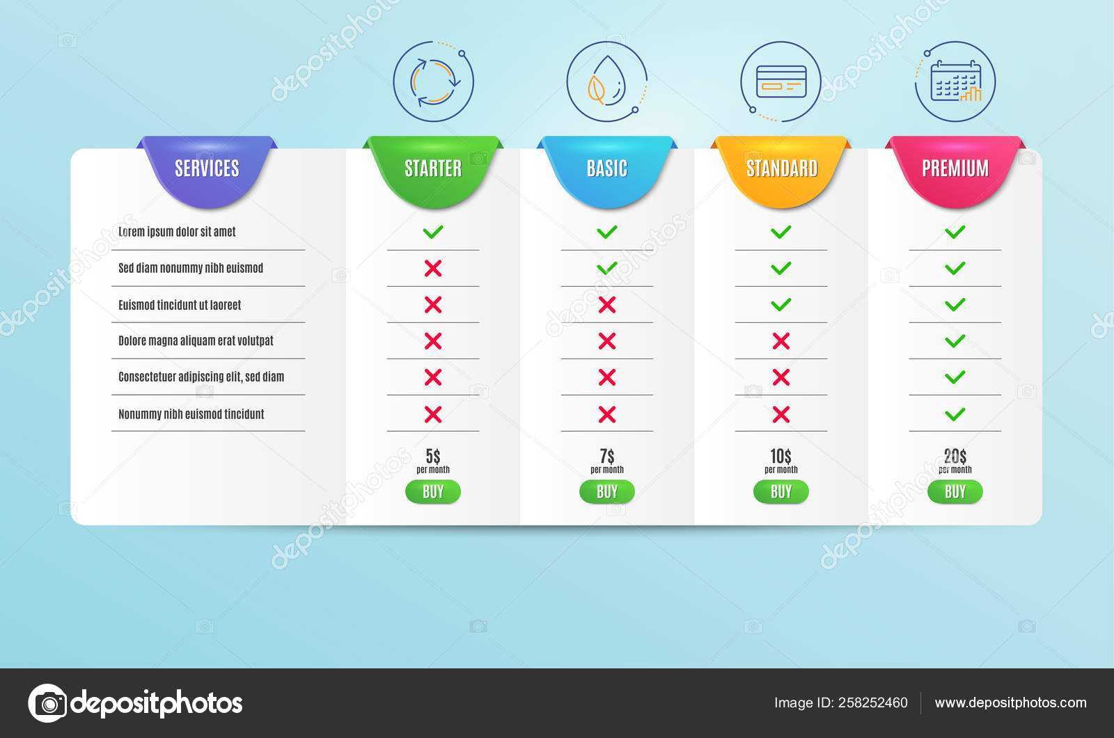 credit card leaf dew and recycling icons set calendar credit card calendar