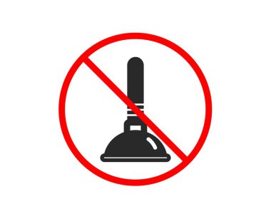 Temizleme piston simgesi. Tıkanmış borular temizleyici. Vektör