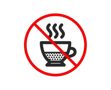 Doppio kahve simgesi. Sıcak içecek işareti. Vektör