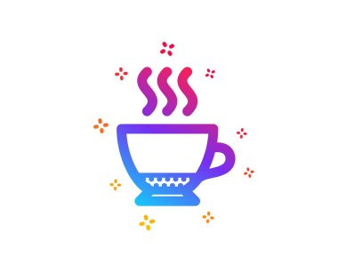 Espresso kahve simgesi. Sıcak içecek işareti. Vektör