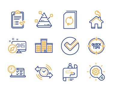 Şirket, Onaylı denetim listesi ve Çevrimiçi test simgeleri ayarlandı. Web sistemi, Belgeyi ve İpuçları işaretlerini güncelleştirin. Vektör