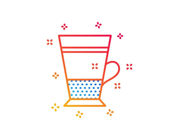 Εικονίδιο διπλού καφέ με λάτε. Πινακίδα ζεστού ποτού. Διάνυσμα — Διανυσματικό Αρχείο