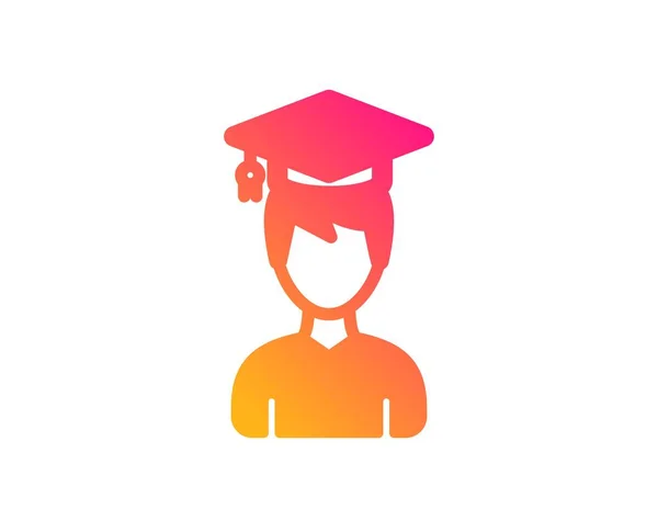 Man in Graduation Cap icoon. Onderwijs. Vector — Stockvector