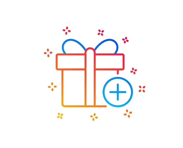 Add Gift box line icon. Present sign. Vector — Stock Vector