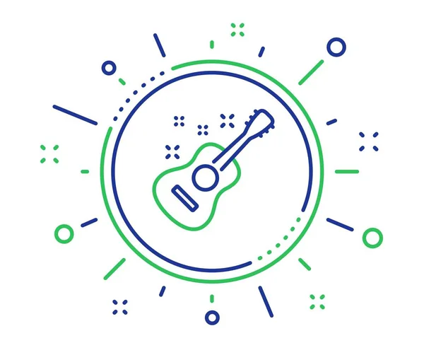 Icono de línea de guitarra acústica. Signo musical. Vector — Vector de stock