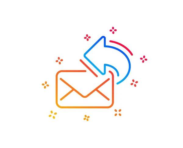 Compartilhar ícone de linha de correio. Novo sinal de newsletter. Vetor —  Vetores de Stock