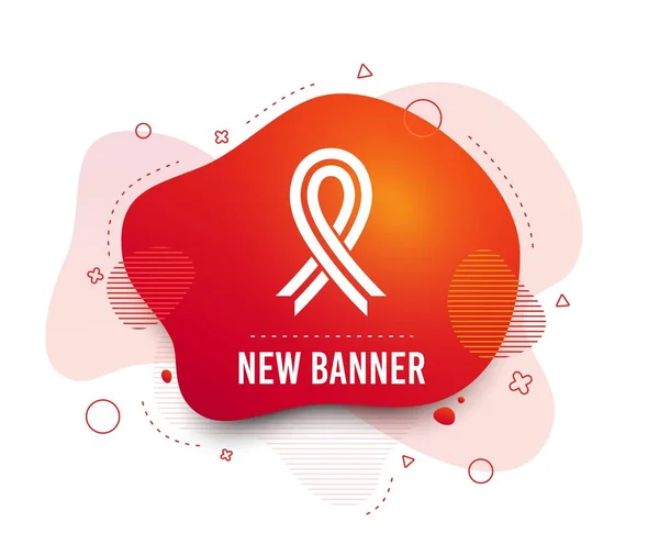 Ribbon sign icon. Breast cancer awareness symbol. Vector — Stock Vector