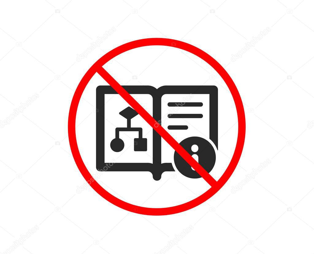 Vector of Technical algorithm icon. Project documentation sign. Vector No or Stop. Technical algorithm icon. Project documentation sign. Prohibited ban stop symbol. No technical algorithm icon. Vector stock vector