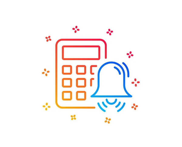 Pictogram Van Calculator Alarm Accounting Teken Financieel Symbool Berekenen Kleurovergang — Stockvector