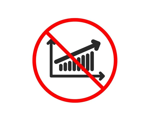 Stop Chart Icon Report Graph Sales Growth Sign Analysis Statistics — Stock Vector