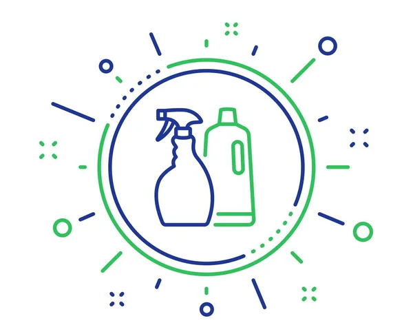 Reinigingsspray Shampoo Lijn Icoon Het Wassen Van Vloeistof Cleanser Symbool — Stockvector