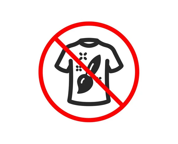 いいえ 停止します Tシャツデザインアイコン クリエイティブブラシサイン Tシャツ グラフィックアートシンボル 禁止禁止停止記号 Tシャツのデザインアイコンはありません ベクトル — ストックベクタ