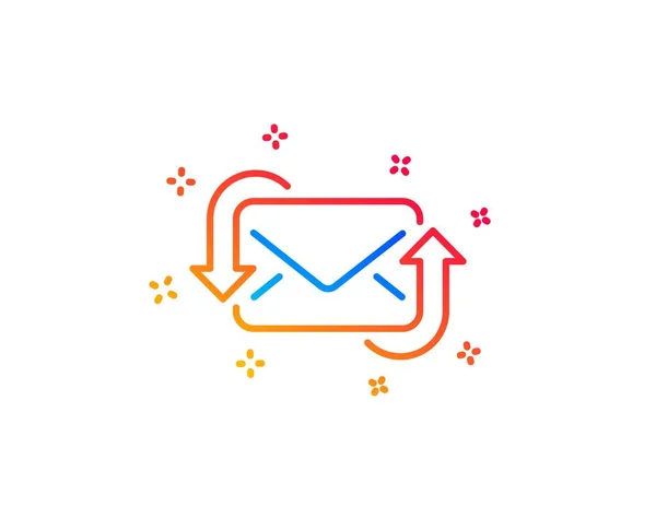 Frissítse Levélsor Ikont Üzenetek Levelezés Jel Mail Szimbólumként Színátmenetes Látványelemek — Stock Vector