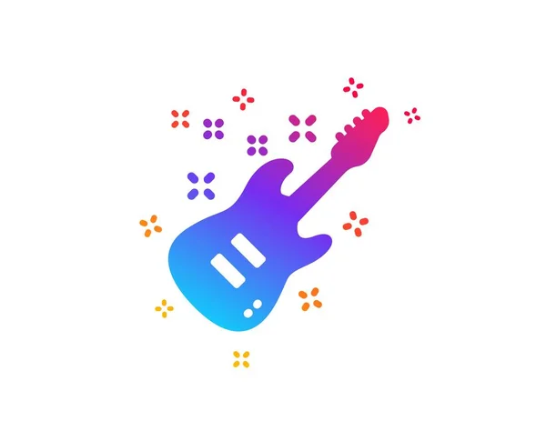 Icono Guitarra Eléctrica Signo Musical Símbolo Del Instrumento Musical Formas — Vector de stock