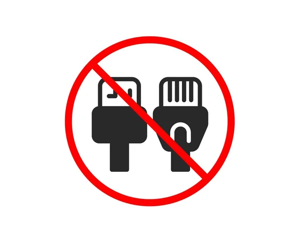 否或停止 计算机电缆图标 Usb Rj45 连接线 禁止禁止停止符号 没有计算机电缆图标 — 图库矢量图片