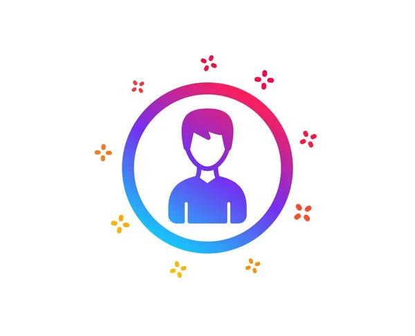 Icône Utilisateur Profil Avatar Signe Symbole Silhouette Personne Masculine Des — Image vectorielle