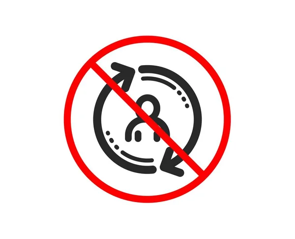 Stop Refresh User Info Icon Update Profile Sign Prohibited Ban — Stock Vector