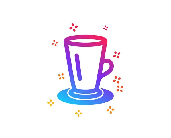 Tasse Tee Ikone Frischgetränk Schild Latte Oder Kaffee Symbol Dynamische — Stockvektor