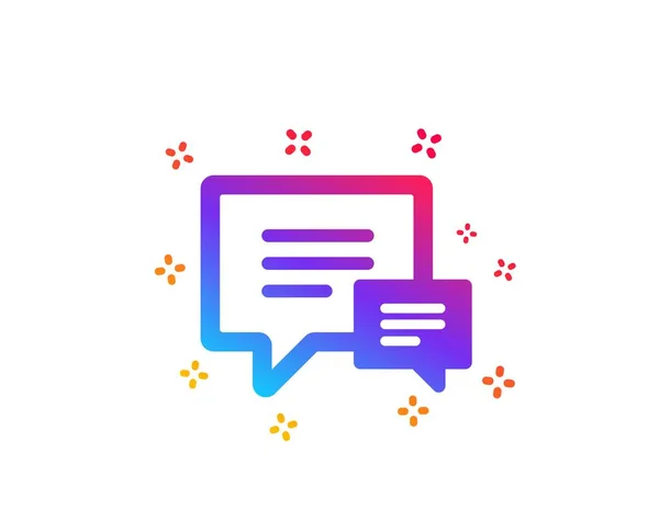 Chat Symbol Sprechblasenzeichen Kommunikation Oder Kommentarsymbol Dynamische Formen Gradient Design — Stockvektor