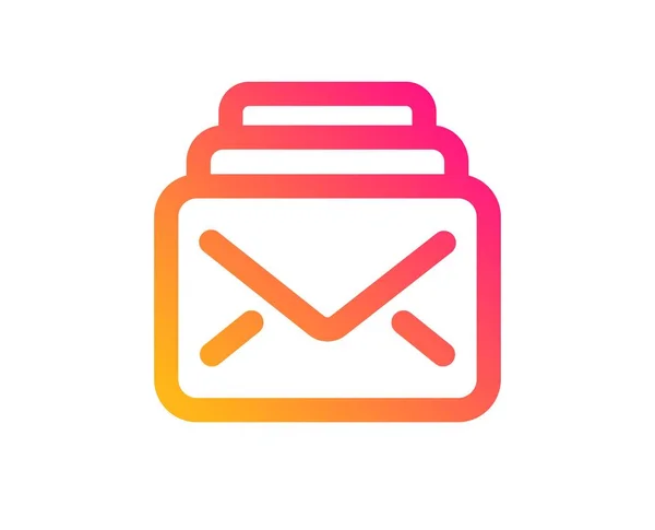邮件图标 新消息对应符号 电子邮件符号 经典扁平风格 渐变邮件图标 — 图库矢量图片