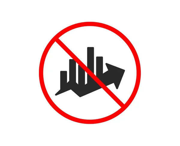 Stop Icona Del Grafico Crescita Segno Sconto Simbolo Diagramma Vendita — Vettoriale Stock