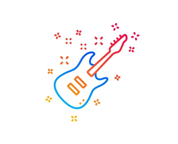 Icono Línea Guitarra Eléctrica Signo Musical Símbolo Del Instrumento Musical — Vector de stock